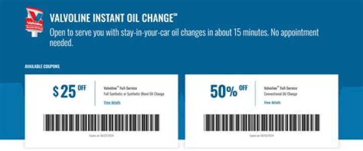 Valvoline Coupon $25 Off Full Synthetic Oil Change Price: Your Ultimate Guide
