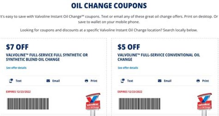Valvoline Coupon $25 Synthetic Oil Change: Save Big While Keeping Your Car in Top Shape